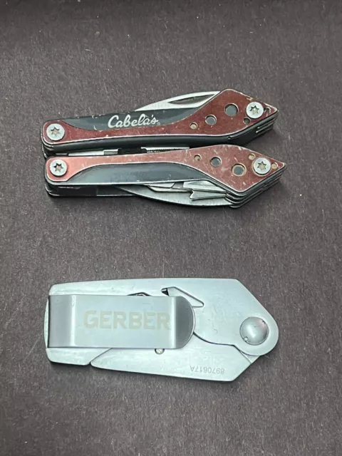 GERBER WORK RAVOR Blade Knife & Cabela’s Utility Knife Pliers Scissors ...