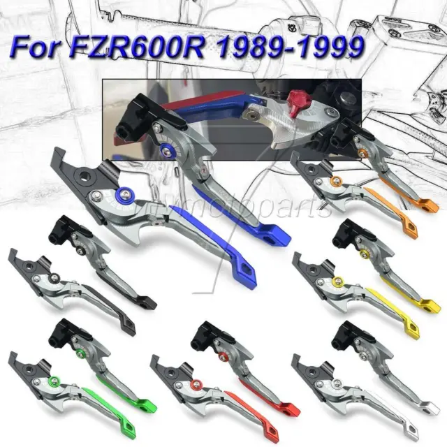 Foldable Extendable Hand Brake Clutch Lever kit for Yamaha FZR600R 1989-1999