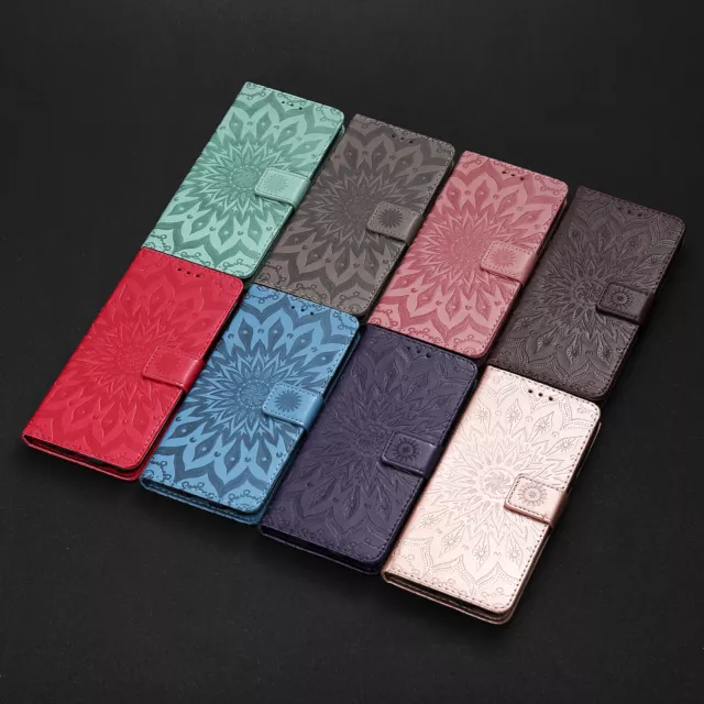 Flower Embossing PU Leather Flip Wallet Case Cover for Sony Xperia 10II 5II 8 10