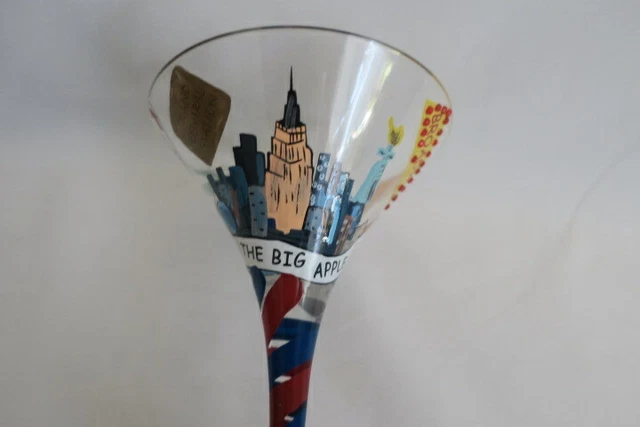 Lolita Martini Stemware New York Tini Big Apple Statue of Liberty Taxi Subway 2