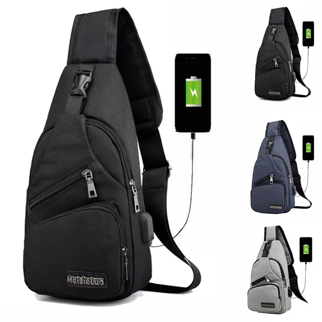 Mens Sling Bag Cross Body Handbag Chest Bag Shoulder Pack Sports Travel Backpack
