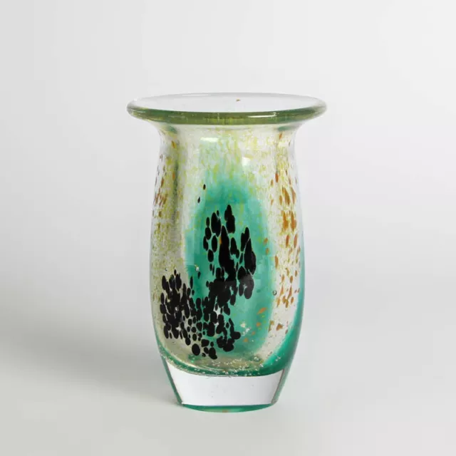 Murano Glas Vase oder Skandinavien Kunstglas ca. 1960 Qualität vielfarbig