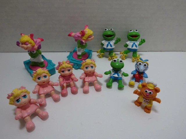 Vintage Jim Henson Muppet PVC Figures Kermit Miss Piggy