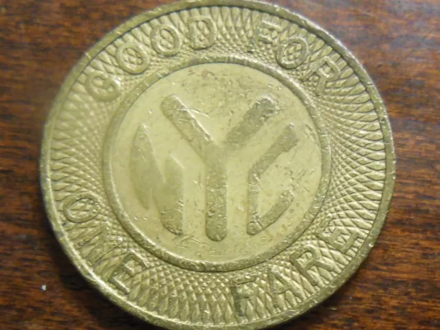 Vintage Classic 1980-1986 "NYC Transit Authority" Brass Token