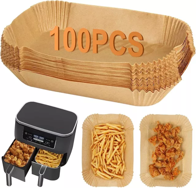 100x Air Fryer Liners Disposable Paper Liners Non Stick Parchment for Ninja↟⌒