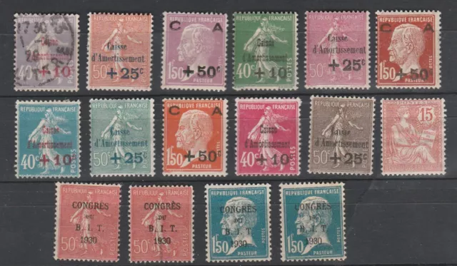 caisse amortissement 1927/30 neuf / oblitéré val: +300€