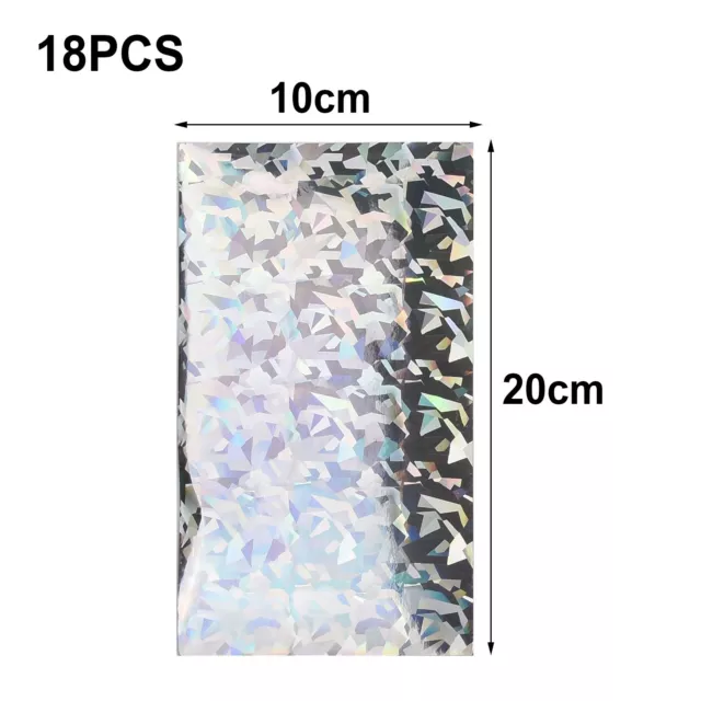 18*Transparent Fish Skin, Holographic, 18pcs Jig And Lure Sticker Size 20cmx10cm