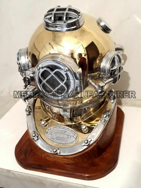 Vintage Diving Helmet Morse Scuba Divers Navy Marine Boston Helmet Decor W/Base
