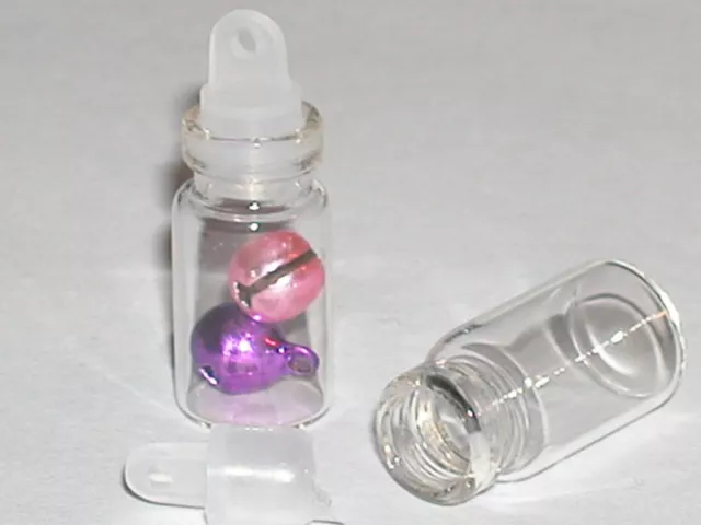 1 Glass Small Potion oil perfume bottle tiny fairy vial pendant NEW