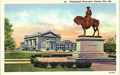 Kansas City, Missouri, Washington Monument, George Washington - Postcard (CCC)