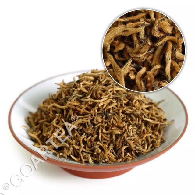 GOARTEA 100g Nonpareil Supreme Thé Noir Jinjunmei Eyebrow Black Tea Golden Buds