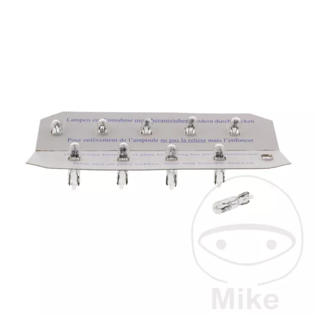 JMP Boîte de 10 lampes à ampoule 12V 2.3W W2X4.6D NAOS