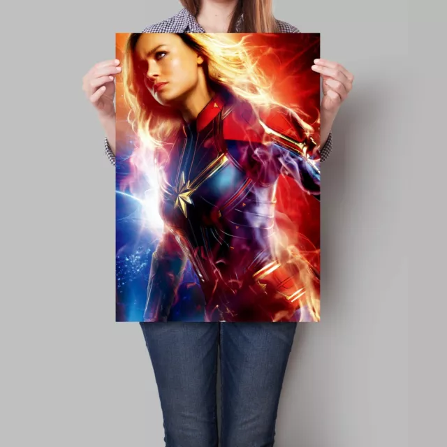 Captain Marvel Film Poster Brie Larson A2 A3