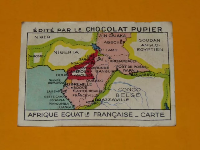 Chromo Chocolat Pupier Afrique 1938 Aef France #92 Equatoriale Francaise