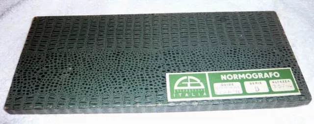 Normografo Serie D ALTEZZA 3-5-7-10 Guide Normal Plastic „GEBRAUCHT“