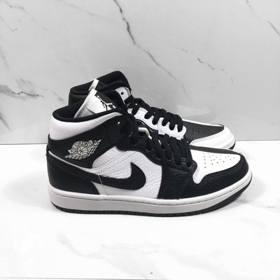 NEW AIR JORDAN 1 Mid SE Homage Split Black/White Sneakers Women's Size 7 $199.87 - PicClick