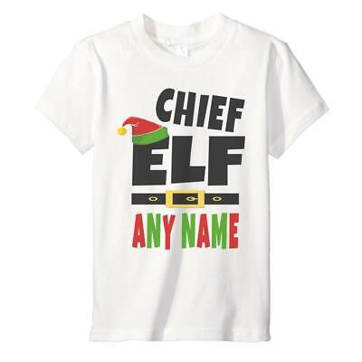Personalizzato Capo Elfo - Bambini Neonato Natale T-Shirt - 2-11 Anni