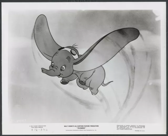 Dumbo ’72 WALT DISNEY CARTOON ANIMATION ELEPHANT FLYING