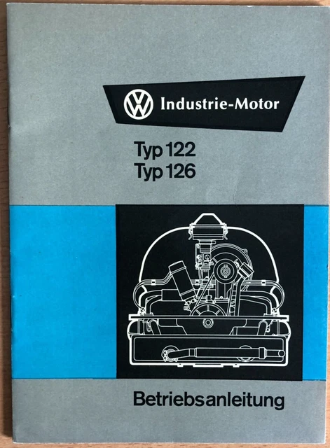 Volkswagen VW Industrie-Motor 122 / 126 Betriebsanleitung, 1 / 1964, sehr selten