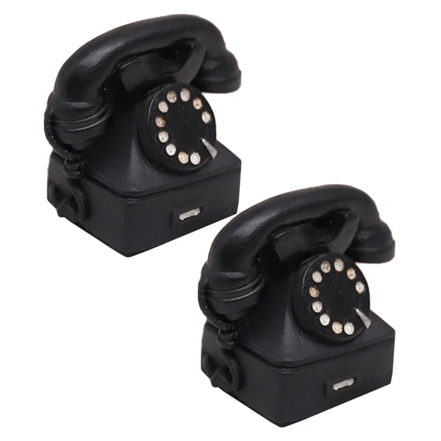 2 pz telefono antico con selettore ornamenti giocattolo giocattoli per bambini