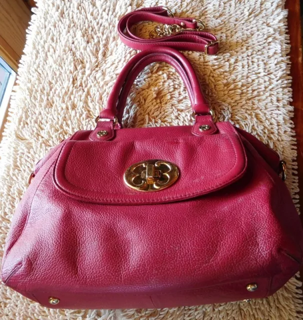 Emma Fox leather Satchel handbag w convertible strap