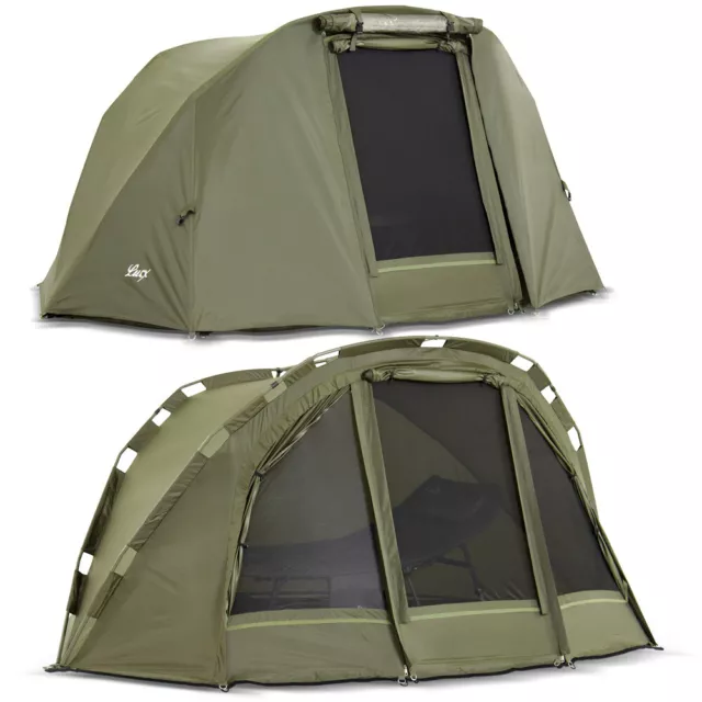 Lucx® Angelzelt + Überwurf 1 Mann Karpfenzelt 1 Man Bivvy + Winterskin "Puma"