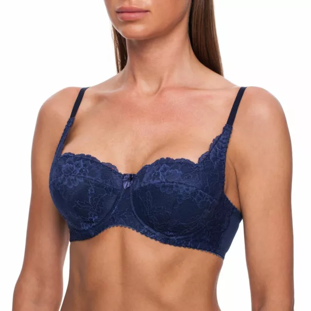 BALCONETTE PUSH UP Demi Underwire Sexy Lace T-Shirt Shelf Plus Size Bra  $33.99 - PicClick