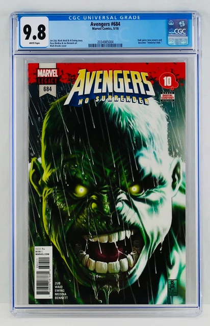 Avengers #684 CGC 9.8 White Pages First Immortal Hulk Appearance 1st NM/MT Grail
