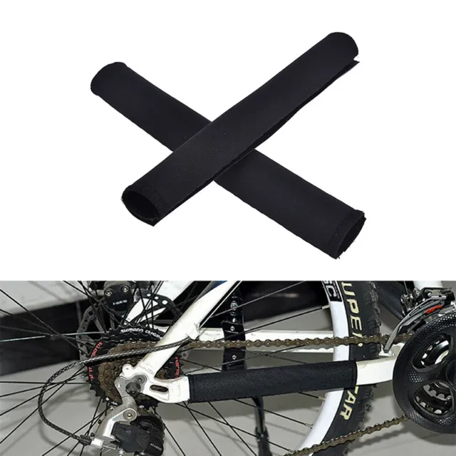 2X Cycling Bicycle Bike Frame Chain stay Protector Guard Nylon Pad Cover Wra-OY