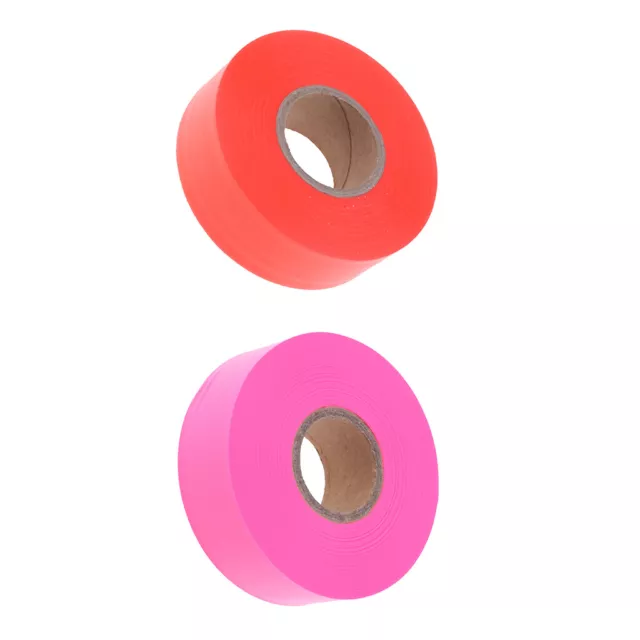 2pcs 45m Length High Visibility Hunting Hiking Trail Marking Flagging Tape