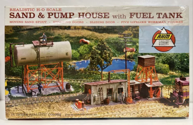 HO Scale AHM Sand & Pump House With Fuel Tank Kit #5853 New In Sealed Box