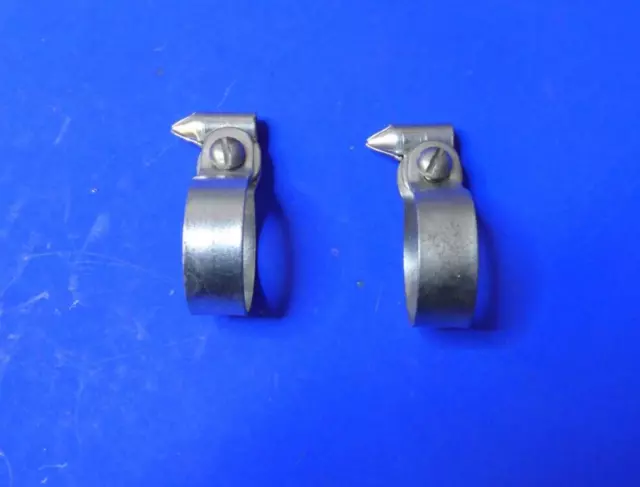 A Superb Pair Of Original Raleigh Pump Clips For 1-1/8" Diameter Tubing - Rare A Superb Pair Of Original Raleigh Pump Clips For 1-1/8" Diameter Tubing - Rare