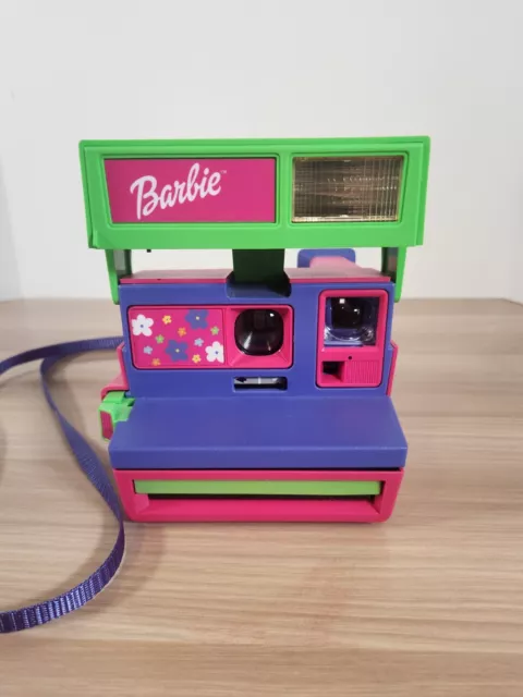 Vintage Barbie Polaroid Instant One Step 600 Camera With Original Strap Untested 3