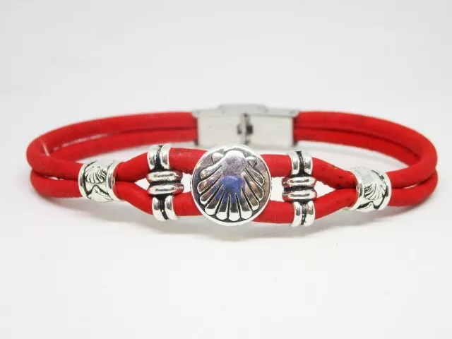 Pulsera 2 Corchos Camino de Santiago o Símbolos Celtas Pieza Metal