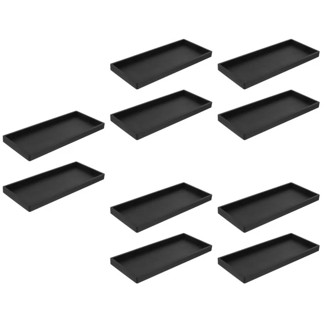 Amosfun Plateau en Silicone Antidérapant Tapis D'égouttage Pratique et Résistant Organisateur de Bijoux et Accessoires Couleur Gris Foncé pour Salle de Bain Cuisine
