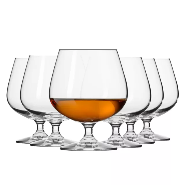 Krosno Balance Copas de Coñac Whisky Brandy Ron | 6 pcs | 480 ml | Lavavajillas