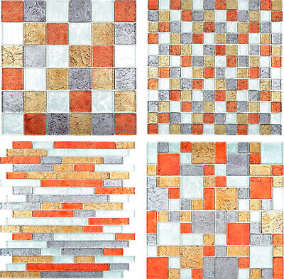 Azulejos de vidrio mosaico azulejos pared posterior de cocina revestimiento de pared mosaico de pared