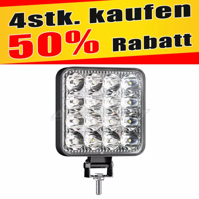 48W LED Arbeitsscheinwerfer Scheinwerfer Offroad LKW Bagger Flutlicht 12V 24V