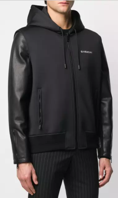 Givenchy Leather and Neoprene Jacket  Size EU50 - Retail USD 3.500 new w/tags 3