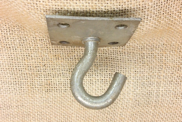Plant Hook Porch Ceiling Wash Line Lamp Hanger 2" Vintage Steel New Old Stock