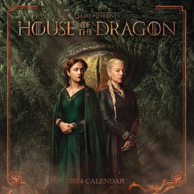 GAME OF THRONES, House of the Dragon Calendar 2024 Entertainment £13.