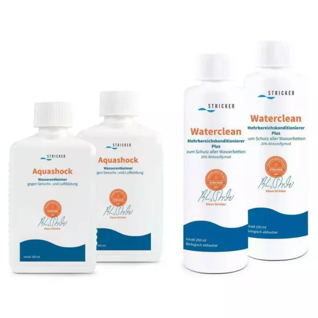 Set letto ad acqua a maglia 2 balsami waterclean 2 x disinfettante Aquashock