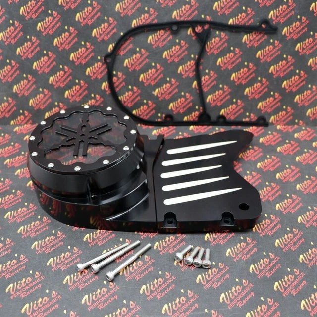 BILLET ALUMINUM STATOR sprocket cover Yamaha Banshee + clear window