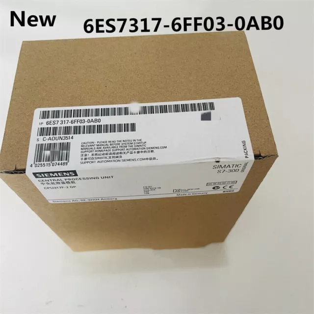 New Siemens 6ES7317-6FF03-0AB0 6ES7 317-6FF03-0AB0 SIMATIC S7-300 CPU 317F-2DP