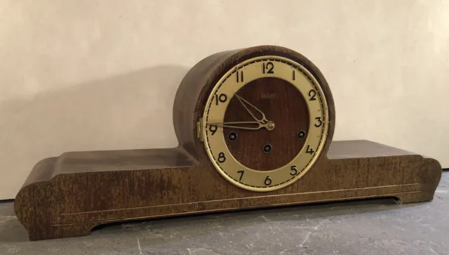 Garant German Westminster Chime Mantel Table Clock Mid Century Modern