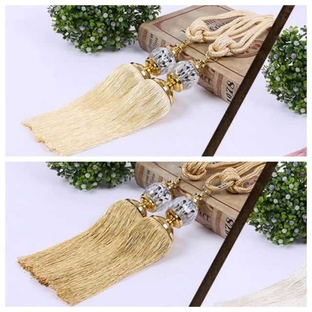 Bedroom Ball Luxury Curtain Holdbacks Backs Tassel Tiebacks Beaded Rope Tie