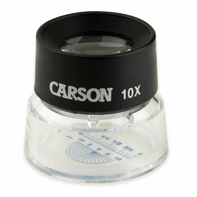 MAGNIFYING EYE LOUPE 10x Power Dual Lenses Fine Details Carson LL-10  LumiLoupe £9.05 - PicClick UK