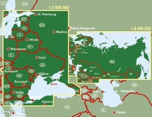 9783850842372 RUSSIA 1:2.000/8.000.000: Wegenkaart 1:2 000 000 / 1:8 000 000 - a 2