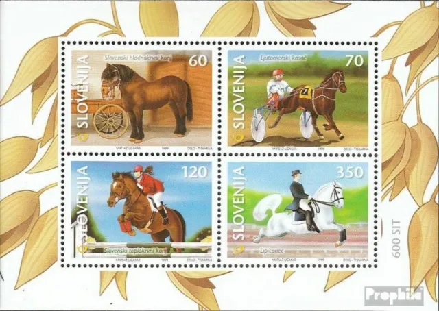 Eslovenia Bloque 9 (edición completa) usado 1999 caballos