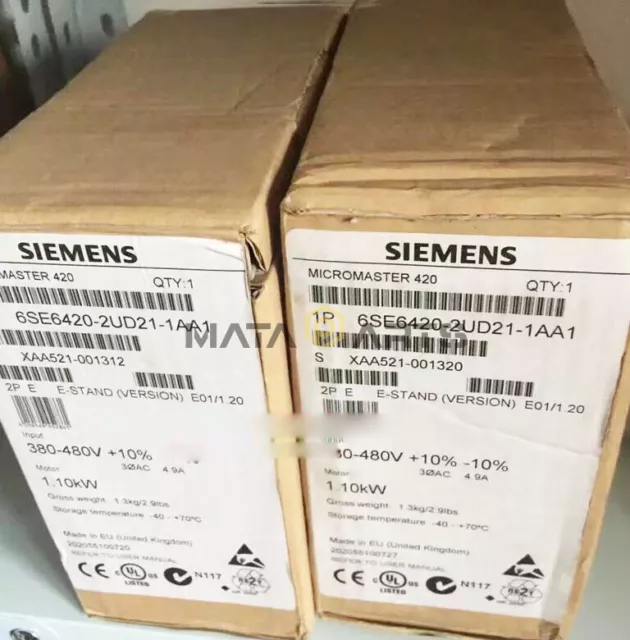 New One Siemens Inverter 6SE6420-2UD21-1AA1 MM420/380V/1.1KW